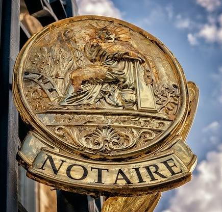 Panneau notaire du BTS Notariat en alternance